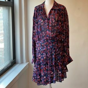 DEREK LAM Floral Pleated Dress